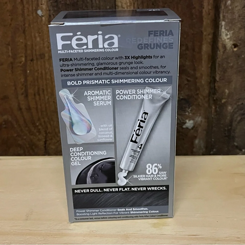 L’Oréal Féria Glam Grunge Shimmering Hair Color 617 Vintage Teal Light Brown
